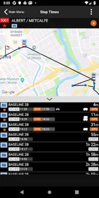 BusBuddy Ottawa android App screenshot 3